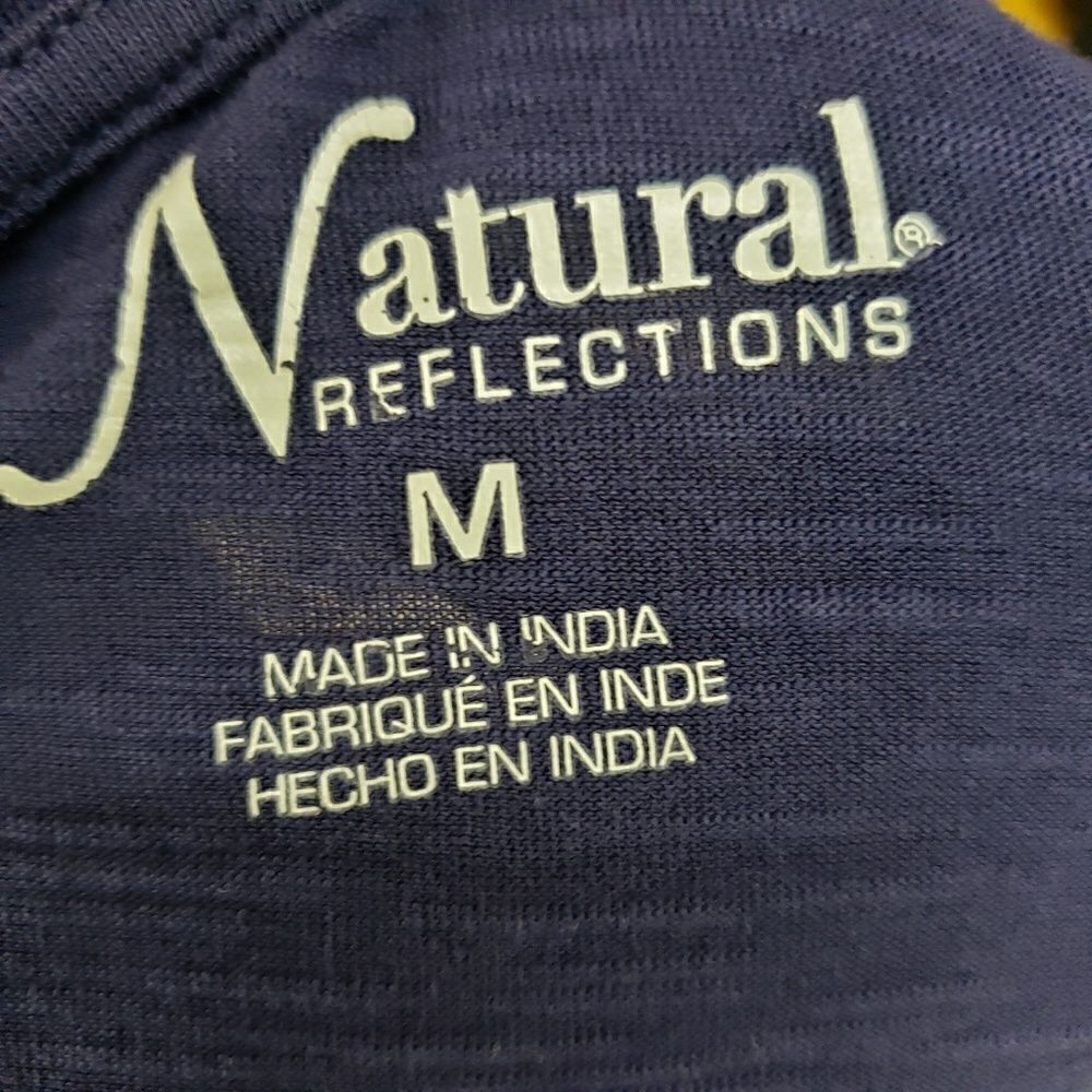 Natural reflections embroidered Henley tee - Picture 2 of 4